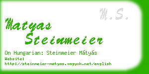 matyas steinmeier business card